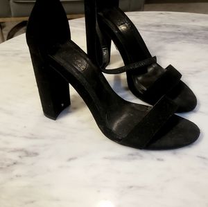 Black heeled sandals